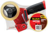 A Picture of product MMM-37502ST Scotch® Packaging Tape Dispenser Value Pack with Two Rolls of 3" Core, For Up to 0.75" x 60 yds, Red