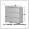 A Picture of product ALE-HLF4241LG Alera® Lateral File 3 Legal/Letter/A4/A5-Size Drawers, Light Gray, 42" x 18.63" 40.25"