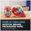 A Picture of product MMM-385012DP3 Scotch® 3850 Heavy-Duty Packaging Tape with DP300 Dispenser, 3" Core, 1.88" x 54.6 yds, Clear, 12/Pack
