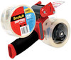 A Picture of product MMM-38502ST Scotch® Packaging Tape Dispenser Value Pack with Two Rolls of 3" Core, For Up to 2" x 60 yds, Red
