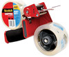 A Picture of product MMM-38502ST Scotch® Packaging Tape Dispenser Value Pack with Two Rolls of 3" Core, For Up to 2" x 60 yds, Red