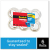 A Picture of product MMM-38506 Scotch® 3850 Heavy-Duty Packaging Tape 3" Core, 1.88" x 54.6 yds, Clear, 6/Pack