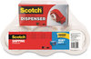 A Picture of product MMM-38506DP3 Scotch® 3850 Heavy-Duty Packaging Tape with DP300 Dispenser, 3" Core, 1.88" x 54.6 yds, Clear, 6/Pack