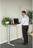 A Picture of product ALE-HT2SSG Alera® AdaptivErgo® Sit-Stand Two-Stage Electric Height-Adjustable Table Base 48.06" x 24.35" 27.5" to 47.2", Gray