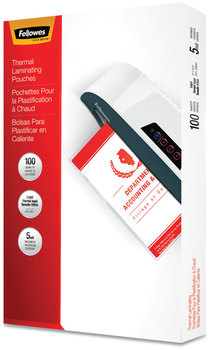 Fellowes® Laminating Pouches 5 mil, 9" x 14.5", Gloss Clear, 100/Pack