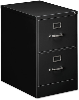Alera® Two-Drawer Economy Vertical File 2 Legal-Size Drawers, Black, 18" x 25" 28.38"