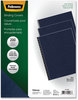A Picture of product FEL-52098 Fellowes® Expressions™ Linen Texture Presentation Covers for Binding Systems Navy, 11 x 8.5, Unpunched, 200/Pack