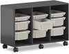 A Picture of product HON-HFMBIN6 HON® Flagship® Storage Bins 3 Sections, 12.75" x 16" 6", Translucent White