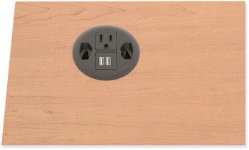 HON® USB AC Power Hub Grommet, 3" Diameter, Black