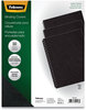 A Picture of product FEL-52146 Fellowes® Executive Leather-Like Presentation Cover Black, 11.25 x 8.75, Unpunched, 50/Pack