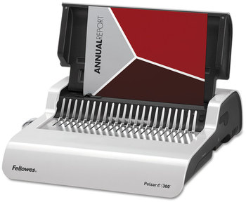 Fellowes® Pulsar™ Comb Binding Systems Electric System, 300 Sheets, 17 x 15.38 5.13, White