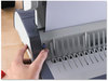 A Picture of product FEL-5216901 Fellowes® Quasar™ 500 Comb Binding Systems Electric System, Sheets, 16.88 x 15.38 5.13, Metallic Gray