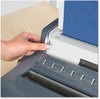 A Picture of product FEL-5217401 Fellowes® Quasar™ Manual Wire Binding Machine 130 Sheets, 8.13 x 15.38 5.13, Metallic Gray