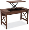 A Picture of product ALE-LD4824WA Alera® Sit-to-Stand Table Desk 47.25" x 23.63" 29.5" to 43.75", Modern Walnut