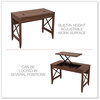 A Picture of product ALE-LD4824WA Alera® Sit-to-Stand Table Desk 47.25" x 23.63" 29.5" to 43.75", Modern Walnut