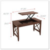 A Picture of product ALE-LD4824WA Alera® Sit-to-Stand Table Desk 47.25" x 23.63" 29.5" to 43.75", Modern Walnut