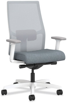 HON® Ignition® 2.0 4-Way Stretch Mid-Back Mesh Task Chair Supports 300 lb, 17" to 21" Seat Ht, Basalt/Fog/White, Ships in 7-10 Bus Days