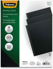 A Picture of product FEL-5224901 Fellowes® Futura™ Presentation Covers for Binding Systems Opaque Black, 11 x 8.5, Unpunched, 25/Pack
