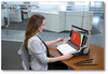 A Picture of product FEL-5227201 Fellowes® Quasar™ 500 Comb Binding Systems Manual System, Sheets, 18.13 x 15.38 5.13, Metallic Gray