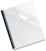 A Picture of product FEL-52309 Fellowes® Crystals™ Transparent Presentation Covers for Binding Systems Clear, with Round Corners, 11.25 x 8.75, Unpunched, 25/Pack
