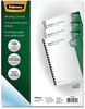 A Picture of product FEL-52311 Fellowes® Crystals™ Transparent Presentation Covers for Binding Systems Clear, with Round Corners, 11.25 x 8.75, Unpunched, 100/Pack