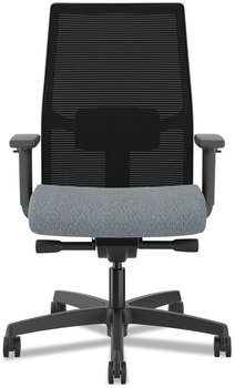 HON® Ignition® 2.0 4-Way Stretch Mid-Back Mesh Task Chair Gray Adjustable Lumbar Support, Basalt/Black, Ships in 7-10 Bus Days
