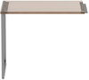 A Picture of product ALE-LSRT24GR Alera® Open Office Series O-Leg Return Base Fully Adjustable, 36 to 70.78w x 23.38d 28.5h, Silver