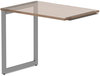 A Picture of product ALE-LSRT24GR Alera® Open Office Series O-Leg Return Base Fully Adjustable, 36 to 70.78w x 23.38d 28.5h, Silver
