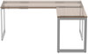 A Picture of product ALE-LSRT24GR Alera® Open Office Series O-Leg Return Base Fully Adjustable, 36 to 70.78w x 23.38d 28.5h, Silver