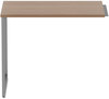 A Picture of product ALE-LSRT24GR Alera® Open Office Series O-Leg Return Base Fully Adjustable, 36 to 70.78w x 23.38d 28.5h, Silver