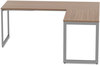 A Picture of product ALE-LSRT24GR Alera® Open Office Series O-Leg Return Base Fully Adjustable, 36 to 70.78w x 23.38d 28.5h, Silver
