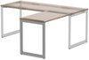 A Picture of product ALE-LSRT24GR Alera® Open Office Series O-Leg Return Base Fully Adjustable, 36 to 70.78w x 23.38d 28.5h, Silver