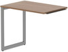 A Picture of product ALE-LSRT24GR Alera® Open Office Series O-Leg Return Base Fully Adjustable, 36 to 70.78w x 23.38d 28.5h, Silver