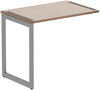 A Picture of product ALE-LSRT24GR Alera® Open Office Series O-Leg Return Base Fully Adjustable, 36 to 70.78w x 23.38d 28.5h, Silver