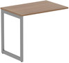 A Picture of product ALE-LSRT24GR Alera® Open Office Series O-Leg Return Base Fully Adjustable, 36 to 70.78w x 23.38d 28.5h, Silver