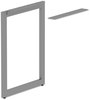 A Picture of product ALE-LSRT24GR Alera® Open Office Series O-Leg Return Base Fully Adjustable, 36 to 70.78w x 23.38d 28.5h, Silver