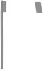 A Picture of product ALE-LSRT24GR Alera® Open Office Series O-Leg Return Base Fully Adjustable, 36 to 70.78w x 23.38d 28.5h, Silver