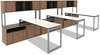 A Picture of product ALE-LSTB24GR Alera® Open Office Desk Series Adjustable O-Leg Base 47.25 to 70.78w x 23.63d 28.5h, Silver