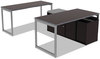A Picture of product ALE-LSTB24GR Alera® Open Office Desk Series Adjustable O-Leg Base 47.25 to 70.78w x 23.63d 28.5h, Silver