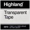A Picture of product MMM-5910121296 Highland™ Transparent Tape 1" Core, 0.5" x 36 yds, Clear