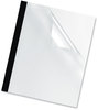 A Picture of product FEL-5256601 Fellowes® Thermal Binding System Presentation Covers Clear, 91 to 120 Sheet Capacity, 11 x 8.5, Unpunched, 10/Pack