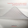 A Picture of product ALE-MAT3648CFPL Alera® Studded Chair Mat for Flat Pile Carpet Occasional Use 36 x 48, Lipped, Clear