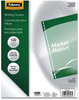A Picture of product FEL-5293701 Fellowes® Crystals™ Transparent Presentation Covers for Binding Systems Clear, with Square Corners, 11 x 8.5, 3-Hole Punched, 100/Pack