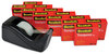 A Picture of product MMM-600KC60 Scotch® Transparent Tape with Black Dispenser Value Pack 1" Core, 0.75" x 83.33 ft,