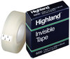 A Picture of product MMM-6200341296 Highland™ Invisible Permanent Mending Tape 1" Core, 0.75" x 36 yds, Clear