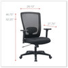 A Picture of product ALE-NV41B14 Alera® Envy Series Mesh High-Back Swivel/Tilt Chair Supports Up to 250 lb, 16.88" 21.5" Seat Height, Black