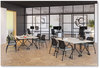 A Picture of product HON-IS6FHIMAPX25 HON® Ignition® Series Mesh Back Mobile Stacking Chair Fabric Seat, 25 x 21.75 33.5, Basalt/Black, Ships in 7-10 Business Days