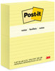 A Picture of product MMM-635YW Post-it® Notes Original Pads in Canary Yellow Note Ruled, 3" x 5", 100 Sheets/Pad, 12 Pads/Pack