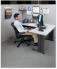 A Picture of product FEL-75270 Fellowes® Partition Additions™ Clips 40 Sheet Capacity, Dark Graphite, 4/Pack