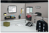 A Picture of product FEL-75270 Fellowes® Partition Additions™ Clips 40 Sheet Capacity, Dark Graphite, 4/Pack